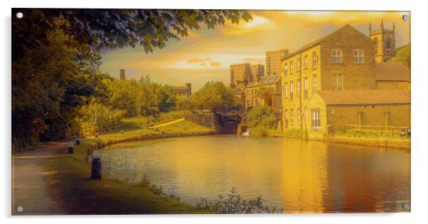 RC0001W - Sowerby Bridge...Gold Edition - Wide Acrylic by Robin Cunningham