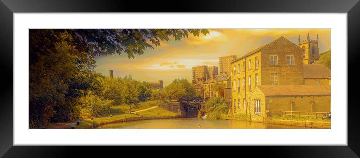 RC0001P - Sowerby Bridge...Gold Edition - Panorama Framed Mounted Print by Robin Cunningham