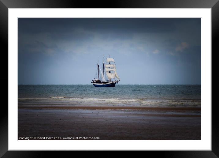 Tall Ship At Sail  Framed Mounted Print by David Pyatt