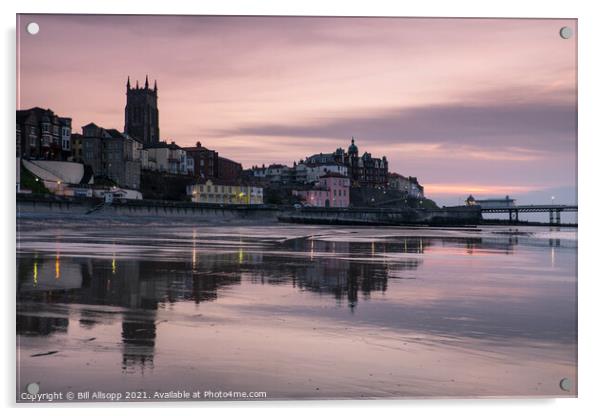 Cromer sunset. Acrylic by Bill Allsopp