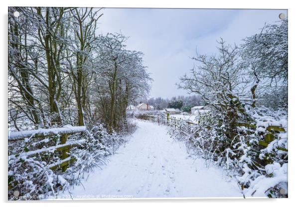 Winter walk. Acrylic by Bill Allsopp