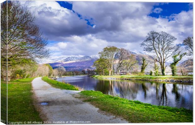 The Caledonian canal. Canvas Print by Bill Allsopp
