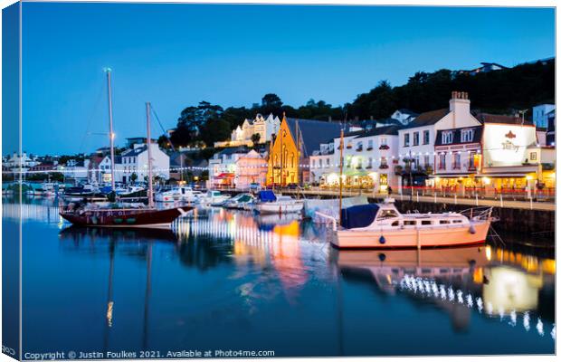 St. Aubin, Jersey, Channel Islands Canvas Print by Justin Foulkes