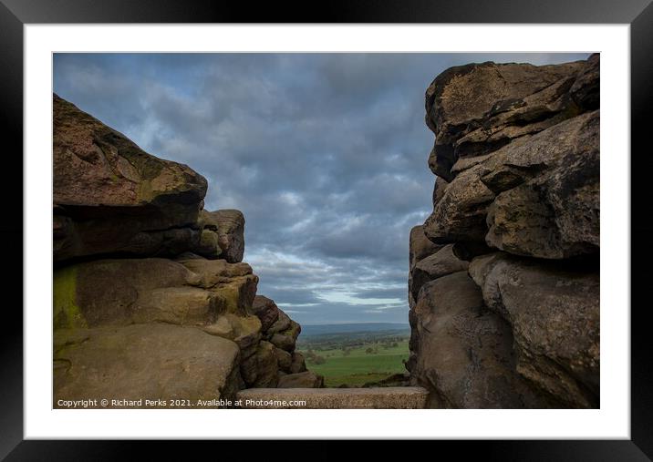 Storm clouds over Wharfedale Framed Mounted Print by Richard Perks