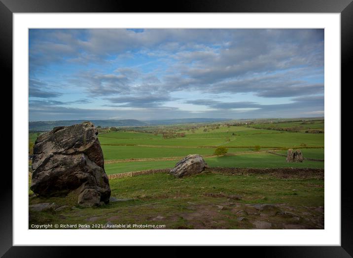 Yorkshire Dales rocks Framed Mounted Print by Richard Perks