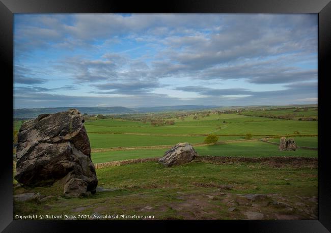 Yorkshire Dales rocks Framed Print by Richard Perks