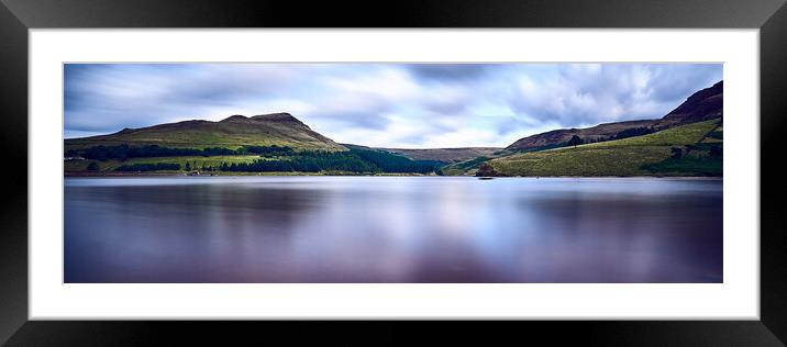 GM0001P - Dovestone Reservoir - Panorama Framed Mounted Print by Robin Cunningham