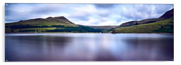 GM0001P - Dovestone Reservoir - Panorama Acrylic by Robin Cunningham