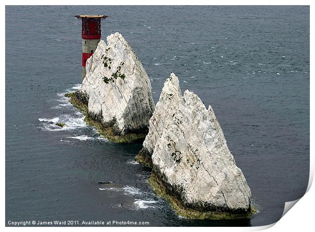 The Lighthouse at the Needles Print by James Ward