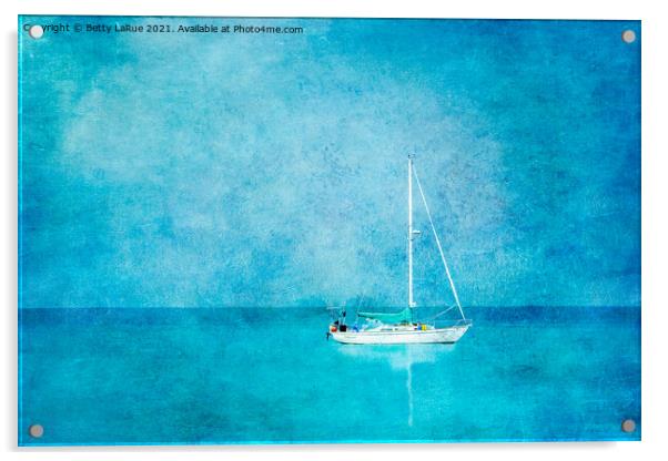 Sailboat on the Sea Acrylic by Betty LaRue