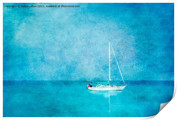 Sailboat on the Sea Print by Betty LaRue