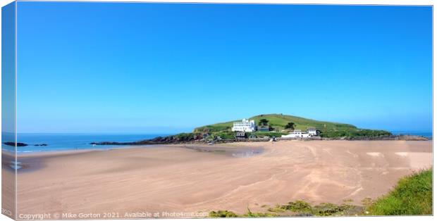 Burgh Island and Hotel Canvas Print by Mike Gorton
