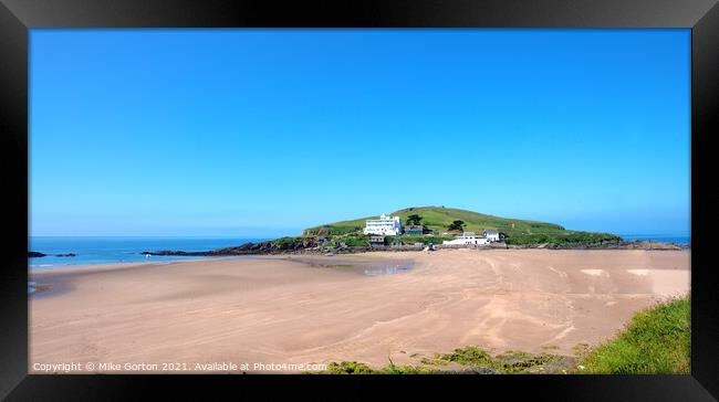 Burgh Island and Hotel Framed Print by Mike Gorton