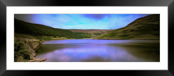 GM0004P - Yeoman Hey Reservoir - Panorama Framed Mounted Print by Robin Cunningham