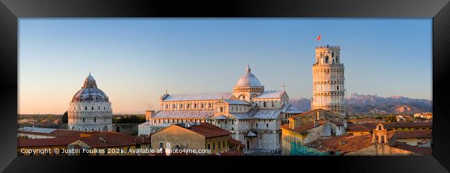  Panoramic view of Pisa, Tuscany, Italy Framed Print by Justin Foulkes