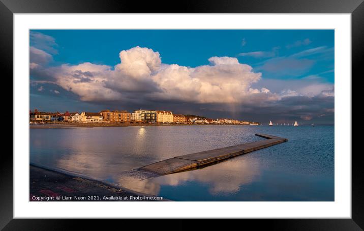 West Kirby Marine Lake Framed Mounted Print by Liam Neon