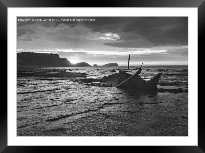 Admiral Tromp and Black Nab in Black & white Framed Mounted Print by Kevin Winter