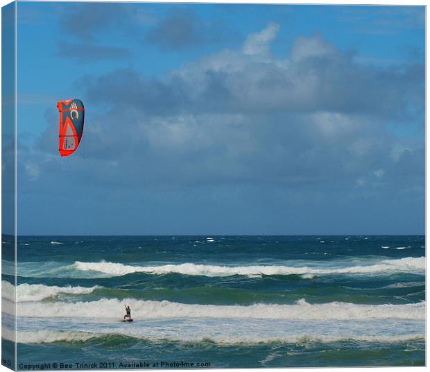 Kite Surfer Canvas Print by Bec Trinick