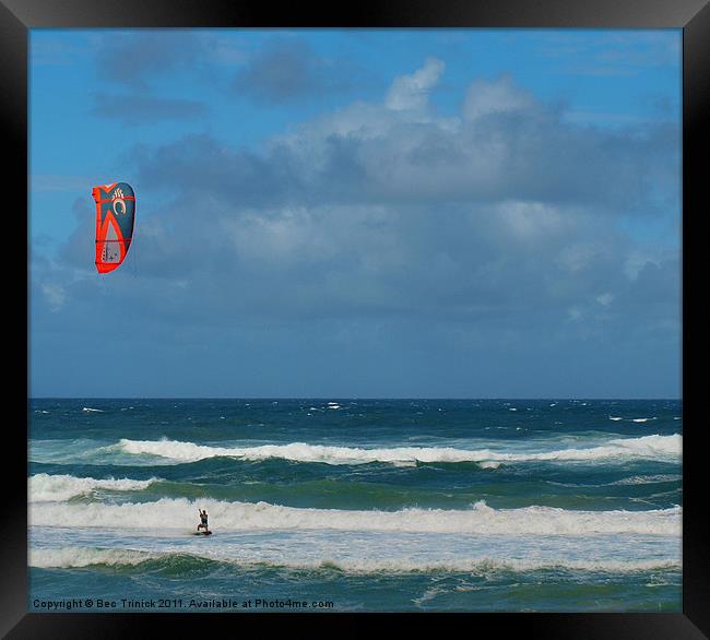 Kite Surfer Framed Print by Bec Trinick