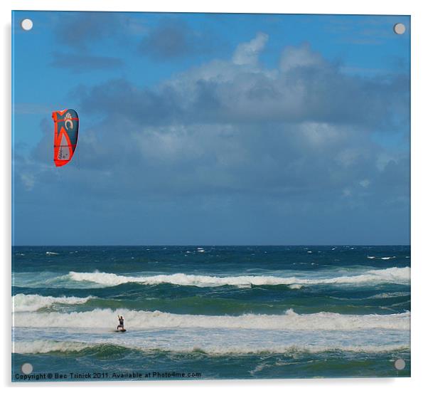 Kite Surfer Acrylic by Bec Trinick