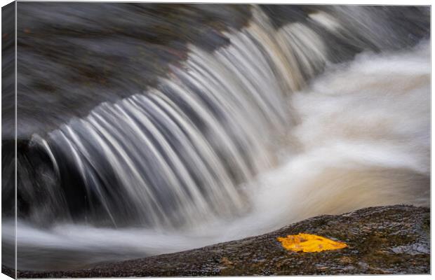 Abstract water flowing in a river Canvas Print by Martin Williams