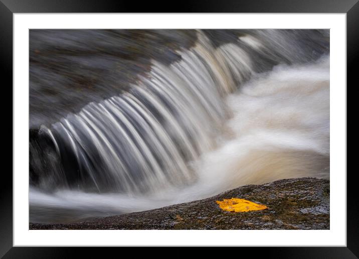 Abstract water flowing in a river Framed Mounted Print by Martin Williams