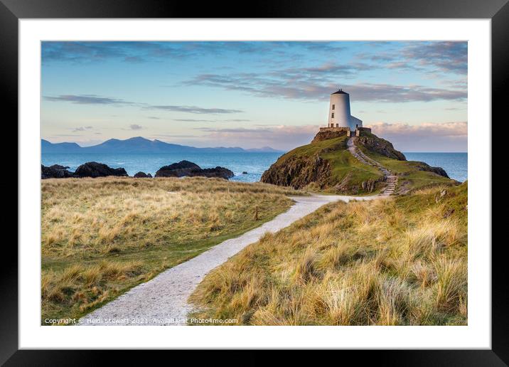 Twr Mawr Lighthouse Framed Mounted Print by Heidi Stewart