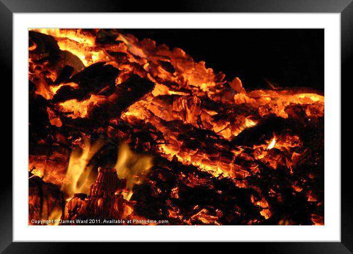 Burning embers Framed Mounted Print by James Ward