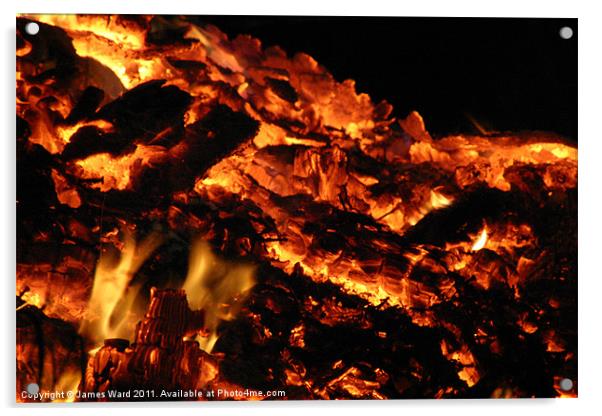 Burning embers Acrylic by James Ward