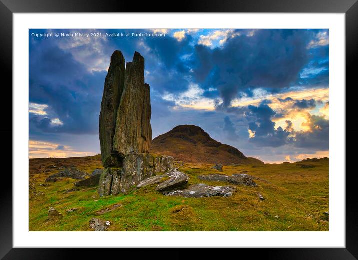 Fionn's Rock, Glen Lyon Framed Mounted Print by Navin Mistry