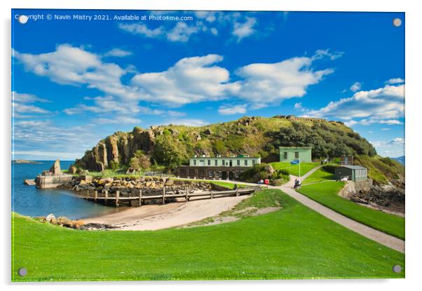 Inchcolm Island, Firth of Forth, Scotland Acrylic by Navin Mistry