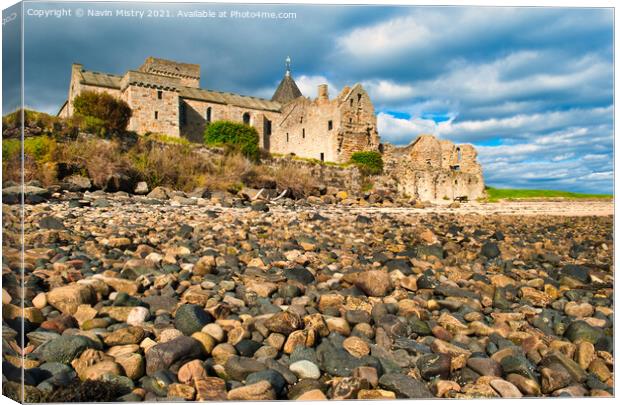 Inchcolm Abbey, Incolm Island, Firth of Forth Canvas Print by Navin Mistry