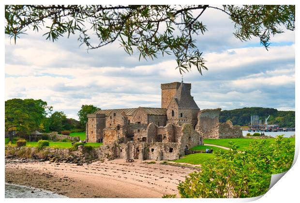 Inchcolm Abbey, Incolm Island, Firth of Forth Print by Navin Mistry