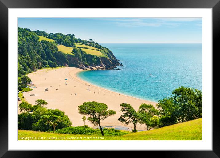 Blackpool Sands, South Hams, South Devon Framed Mounted Print by Justin Foulkes