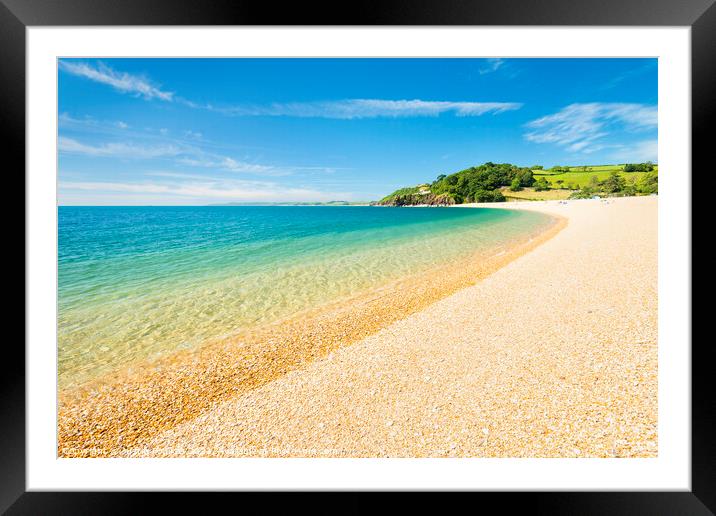 Blackpool Sands, South Devon  Framed Mounted Print by Justin Foulkes