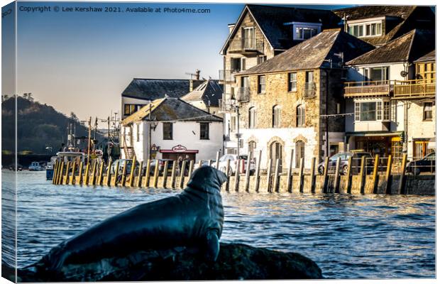 Nelson the Seal at Looe Canvas Print by Lee Kershaw