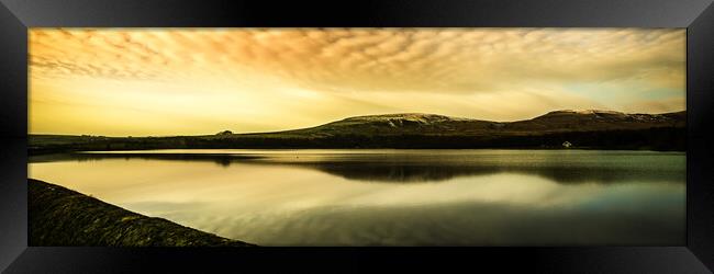 PW0003P - Watergrove Reservoir - Panorama Framed Print by Robin Cunningham