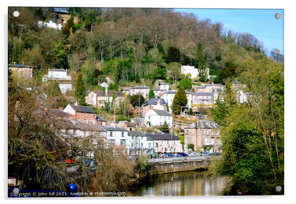 Matlock Bath in the Peak District in Derbyshire, UK. Acrylic by john hill