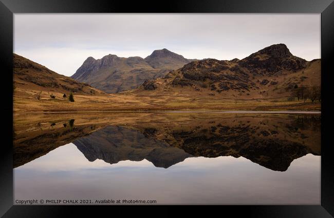 Blea tarn semi abstract in the lake district 494 Framed Print by PHILIP CHALK