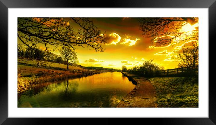 RC0002W - Evening Glow - Wide Framed Mounted Print by Robin Cunningham