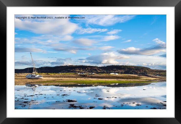 Waiting for High Tide in Red Wharf Bay Anglesey Framed Mounted Print by Pearl Bucknall