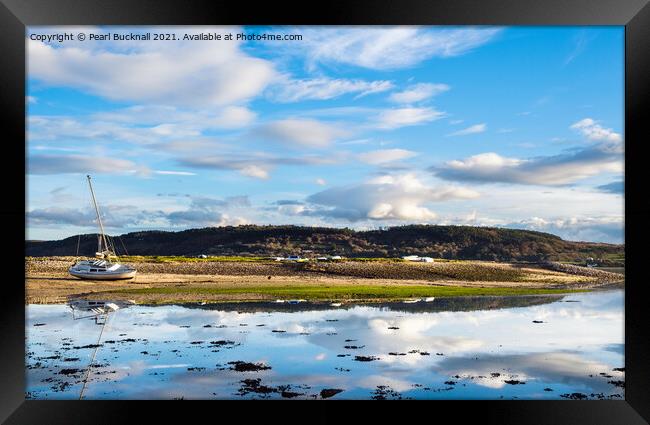 Waiting for High Tide in Red Wharf Bay Anglesey Framed Print by Pearl Bucknall