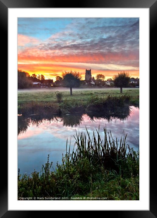 Sudbury Water Meadows at Dawn Framed Mounted Print by Mark Sunderland