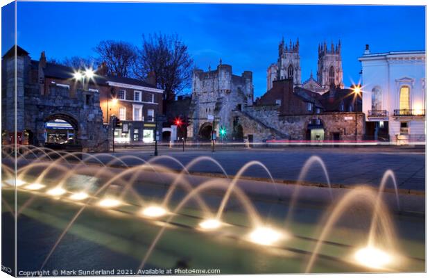 Bootham Bar and York Minster Canvas Print by Mark Sunderland