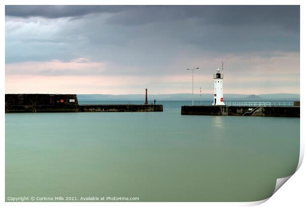  Chalmers Lighthouse at Anstruther harbour Print by Corinne Mills
