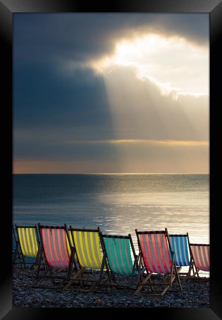 Empty deck chairs. Framed Print by Bill Allsopp