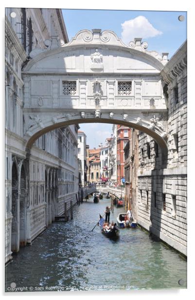Bridge of Sighs, Venice Acrylic by Sam Robinson