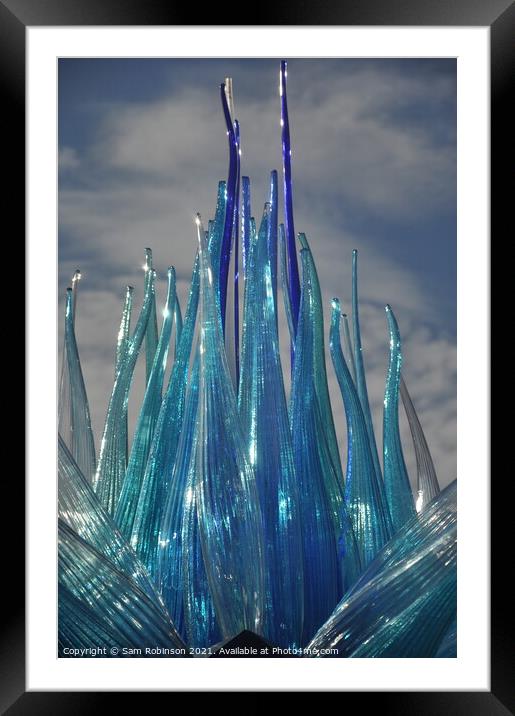 Comet Glass Star Murano Sculpture Framed Mounted Print by Sam Robinson