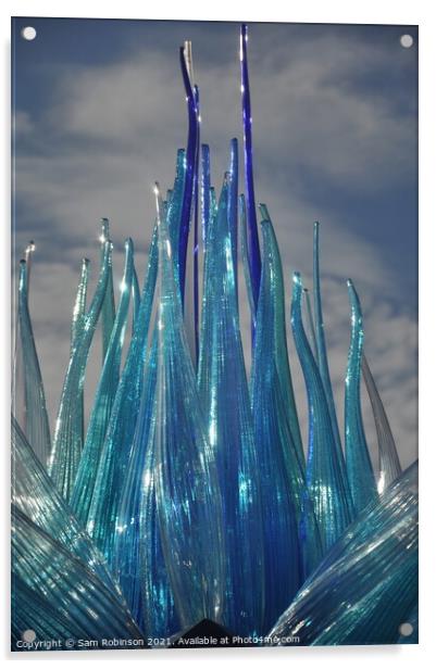 Comet Glass Star Murano Sculpture Acrylic by Sam Robinson