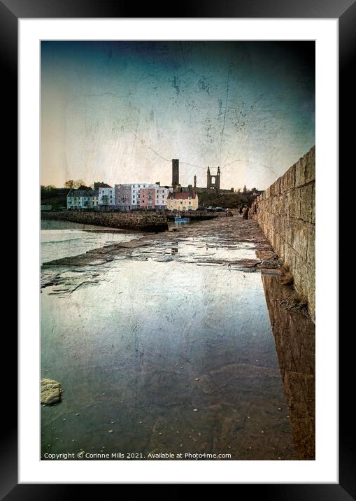 St Andrews Harbour Framed Mounted Print by Corinne Mills